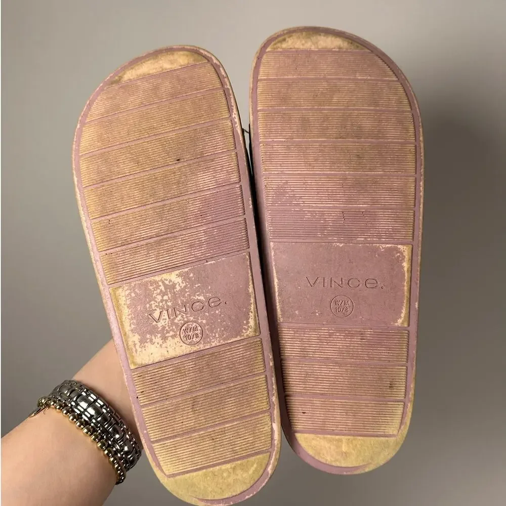 Vince Watley Eva Pink Himalayan Slides Sandals Women's 10